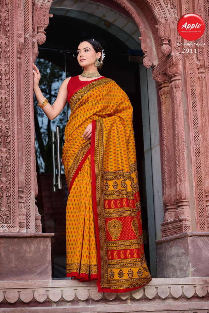 Womaniya Vol 29 By Apple Printed Daily Wear Bhagalpuri Sarees Catalog
